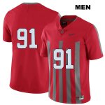 Men's NCAA Ohio State Buckeyes Drue Chrisman #91 College Stitched Elite No Name Authentic Nike Red Football Jersey JV20O43SU